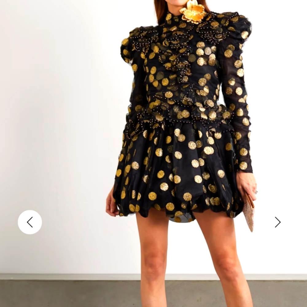 Zimmermann celestial confetti authentic dot raffle dress size 8 brand new - Picture 1 of 5